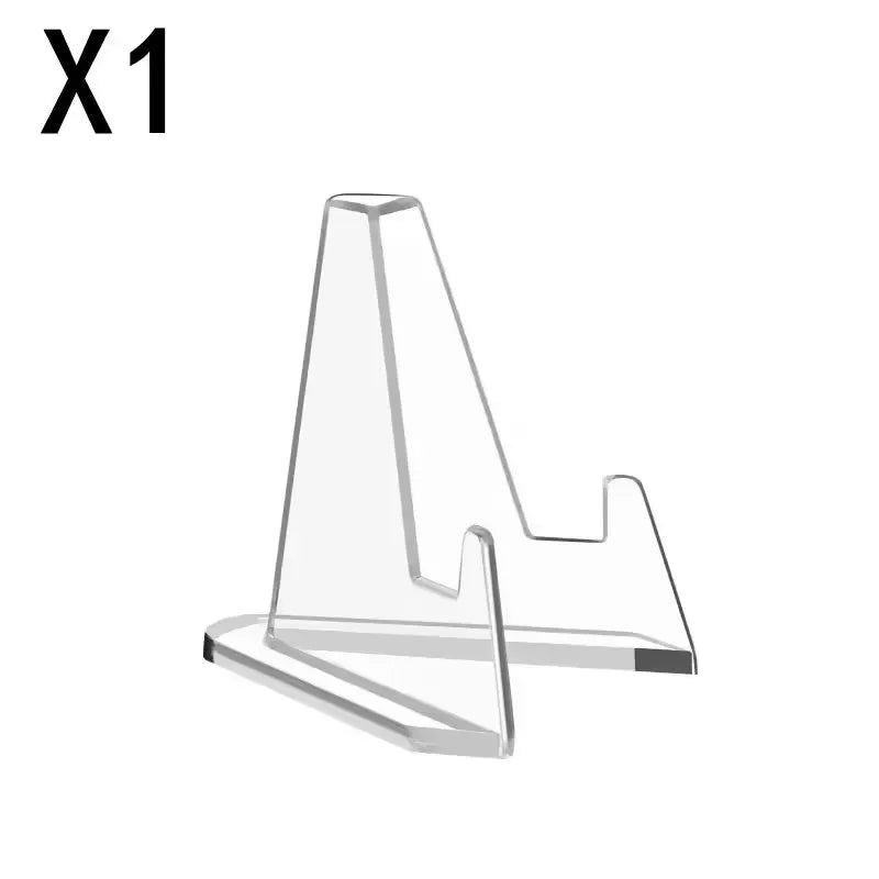 Triangular Card Display Stand Mini Acrylic Idol Photo Picture Holder Stands for Coin Sports Trading Cards Display Racks