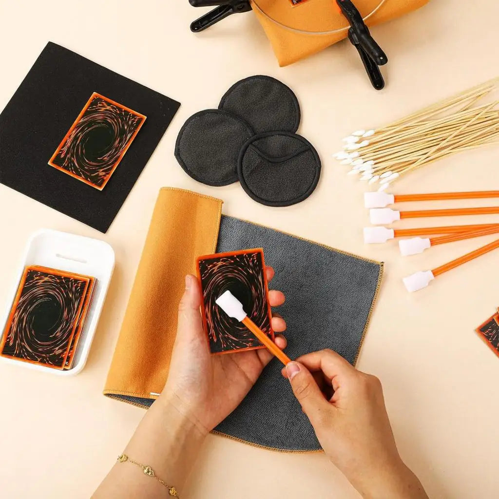 Trading Card Cleaning Kit Portable TCG Card Repair Kit Polishing Restoration Sports Card Flattening Care Tool for Collectors PSA