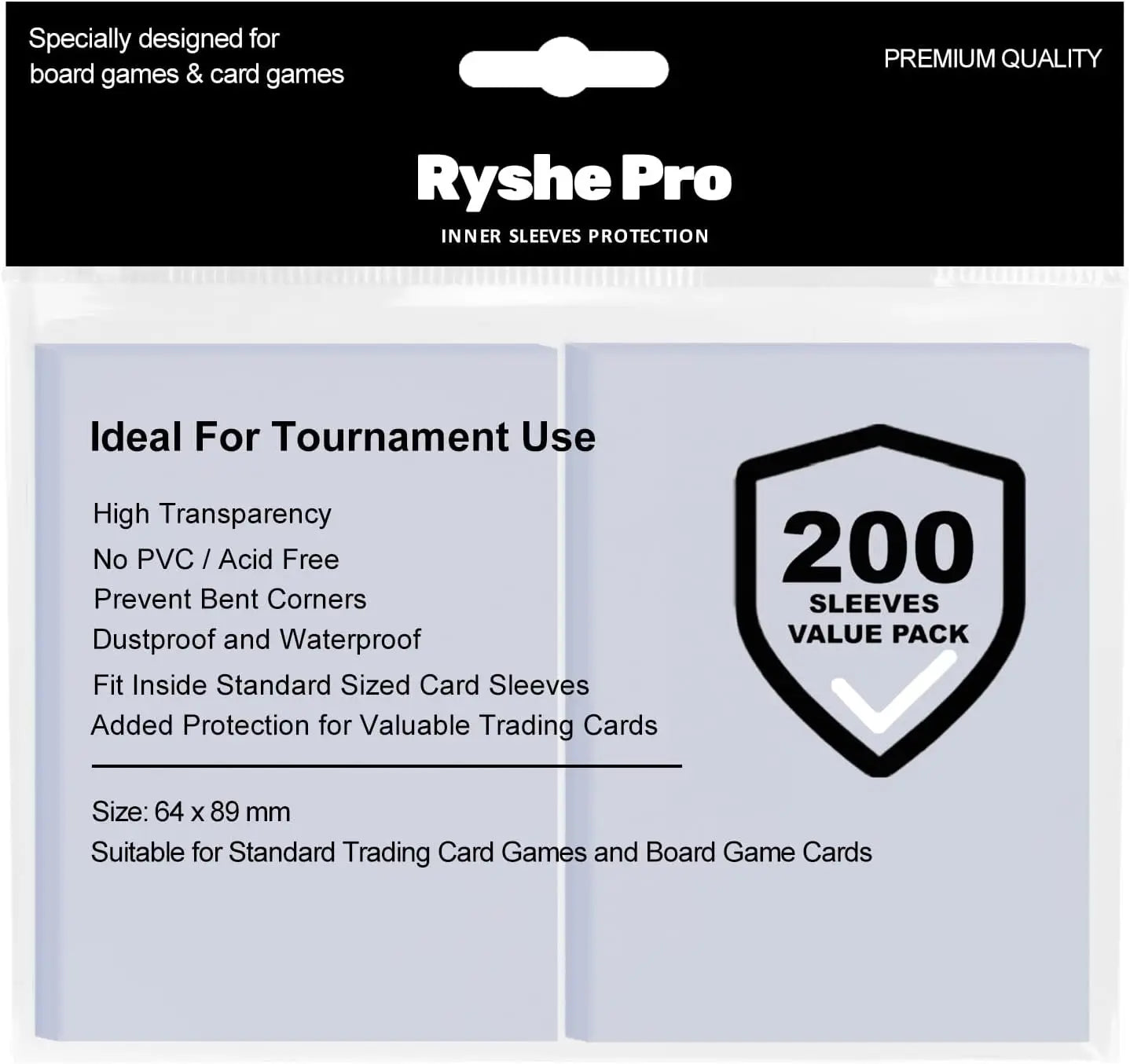 25pcs Top Loaders 200pcs Trading Card Sleeves 35pt 3”X 4“ Rigid Sport Card Protector Hard Sleeves Toploader for MTG Yugioh Card