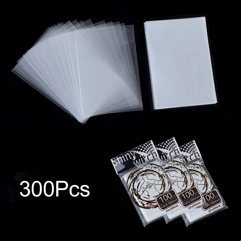 100-500Pcs Card Sleeves Transparent Cover Clear Protector Cards Holder For Board Playing Game ID Trading Folder Photo Pouch
