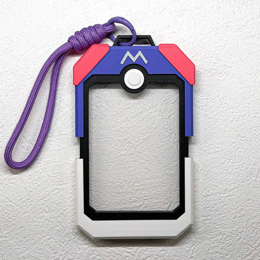 In Stock PTCG Card Brick Display Case Pokeball Style Hard Protective Holder With Lanyard For Trading Card Storage Display Gifts