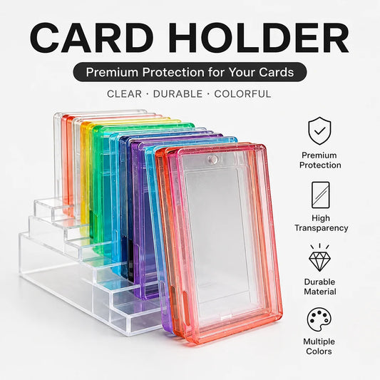 Anime Collectible Card Clear Rigid Card Holder Case High Transparency Hard Plastic Protective Card Box for Trading Cards