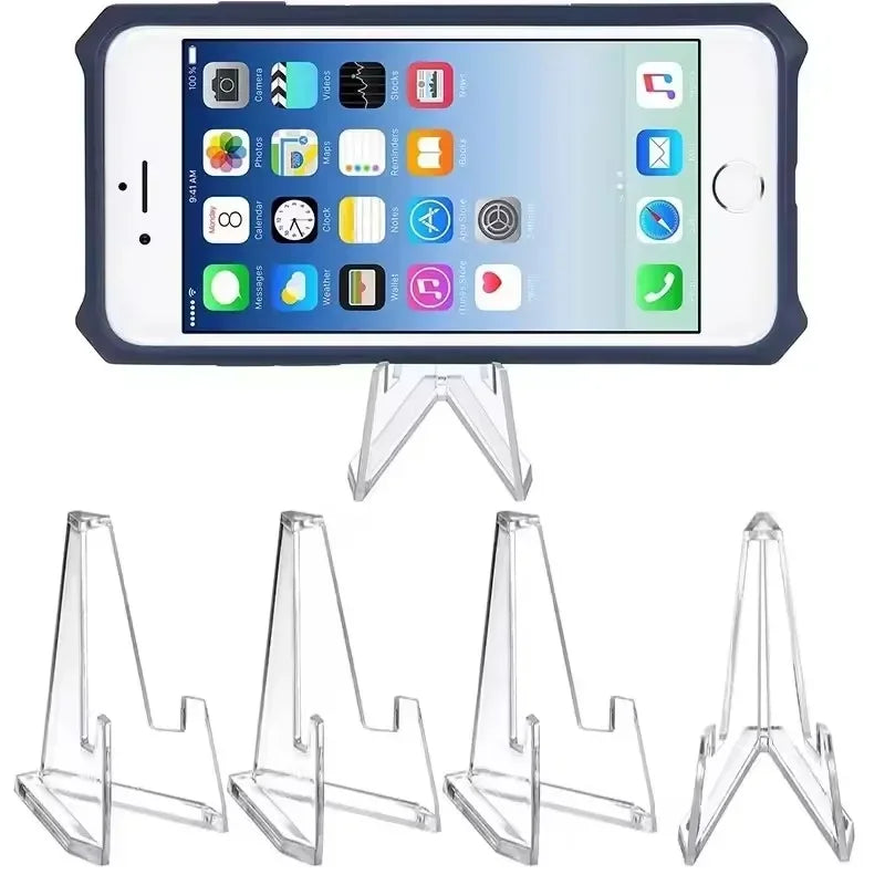 Triangular Card Display Stand Mini Acrylic Idol Photo Picture Holder Stands for Coin Sports Trading Cards Display Racks
