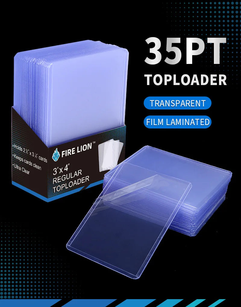 25pcs Top Loaders 200pcs Trading Card Sleeves 35pt 3”X 4“ Rigid Sport Card Protector Hard Sleeves Toploader for MTG Yugioh Card