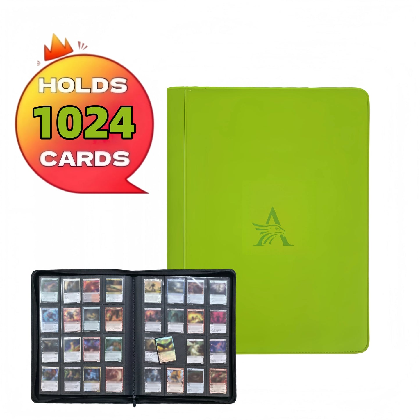 16 Pocket Card Binder - Premium Trading Card Binder Holds 1024 Cards, Ultimate protection for  TCG & sports cards. Collector's d
