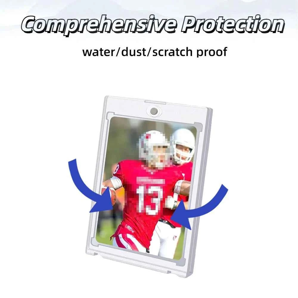 35PT White Magnetic Card Holders for Trading Card, One Touch Trading Card Holder, Hard Card Case for Baseball/MTG Game Cards