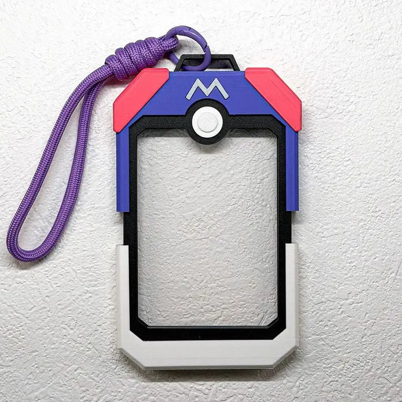 In Stock PTCG Card Brick Display Case Pokeball Style Hard Protective Holder With Lanyard For Trading Card Storage Display Gifts
