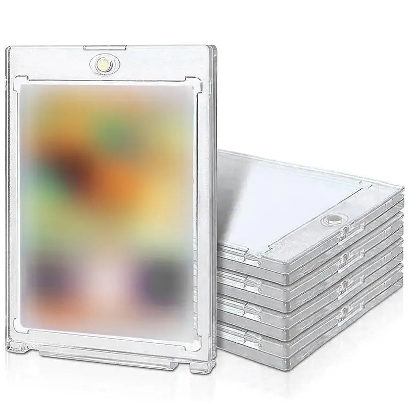 1-10Pcs Clear Card Holder Magnetic Holder Trading Cards Protectors Hard Plastic Sleeves Display Baseball Sports Standard Card