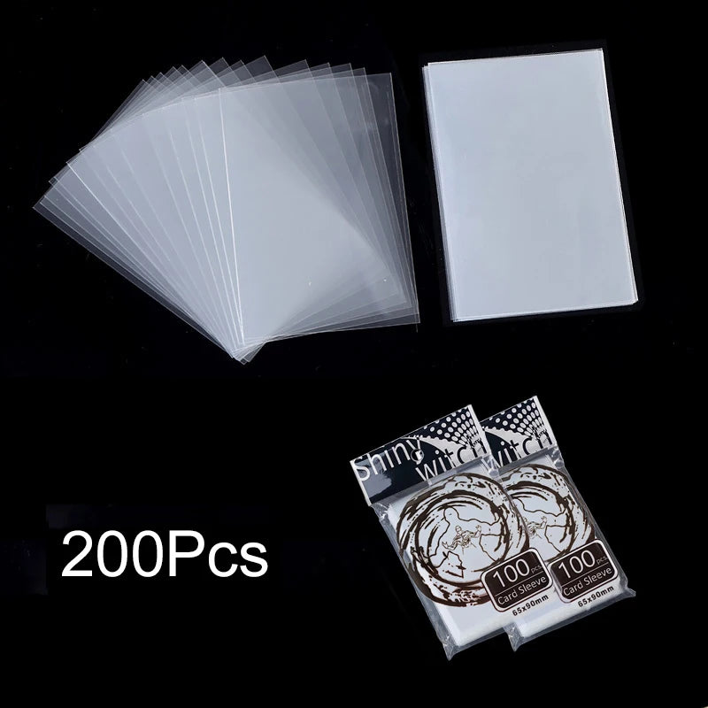 100-500Pcs Card Sleeves Transparent Cover Clear Protector Cards Holder For Board Playing Game ID Trading Folder Photo Pouch