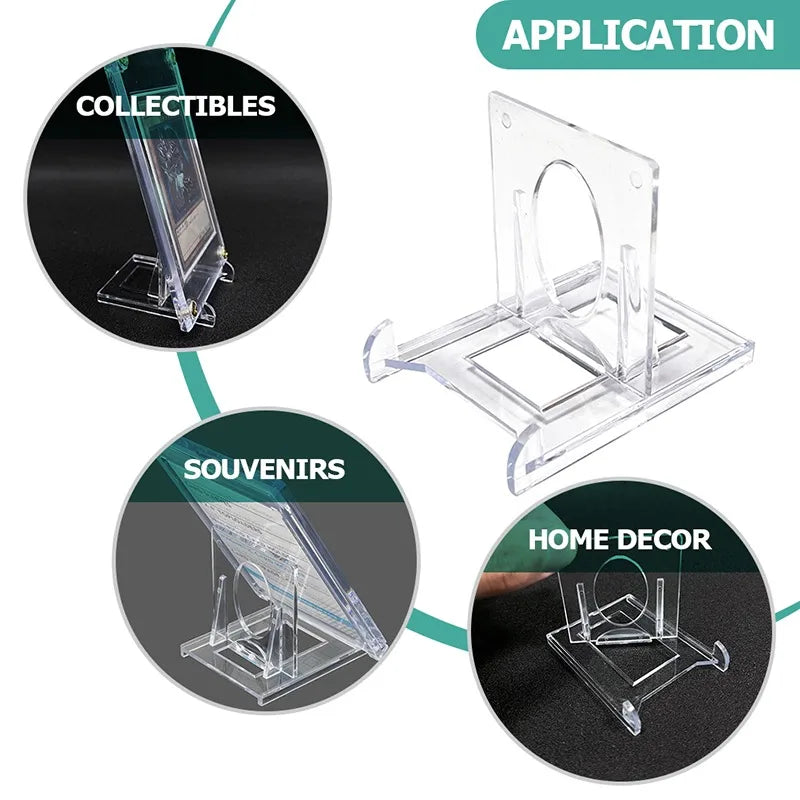 1-10Pcs Clear Card Holder Magnetic Holder Trading Cards Protectors Hard Plastic Sleeves Display Baseball Sports Standard Card