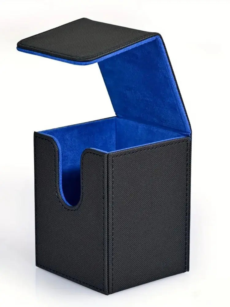 PU Leather Card Deck Box Holds 100+ Sleeved Cards for TCG Trading Cards Storage Case