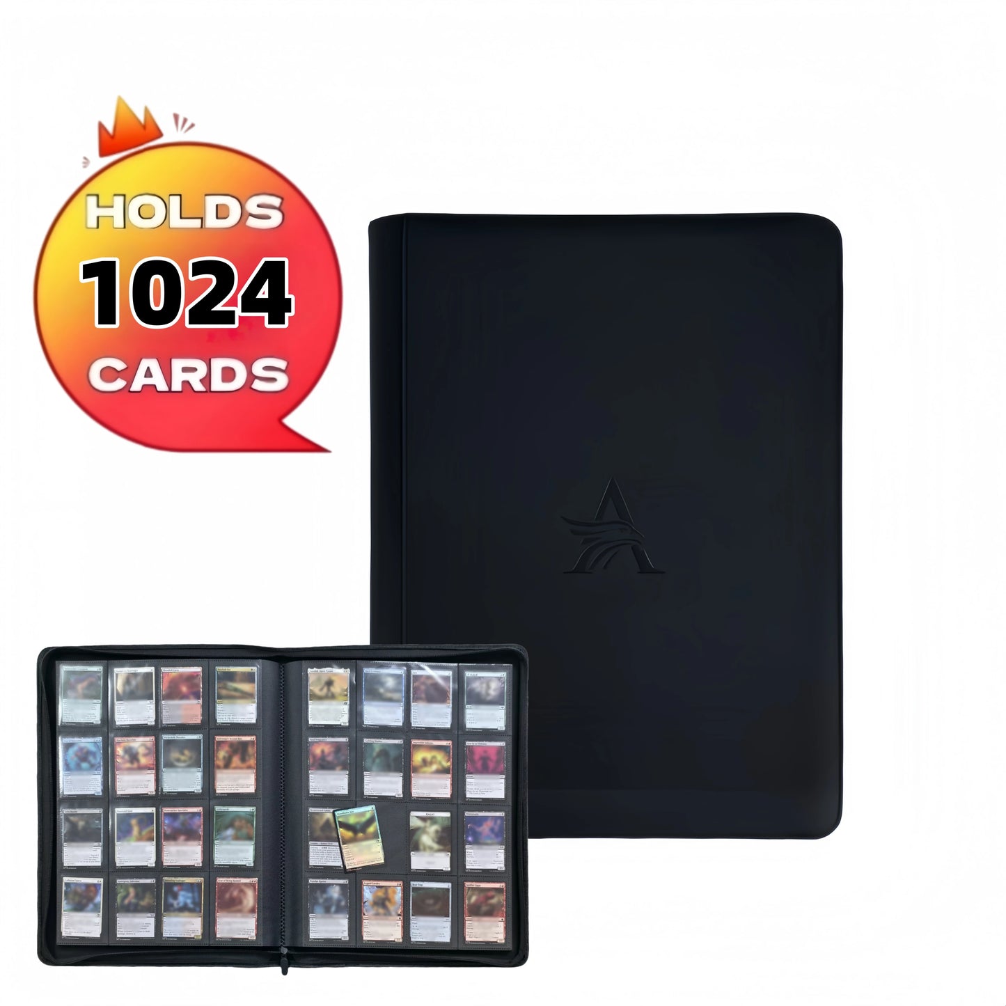 16 Pocket Card Binder - Premium Trading Card Binder Holds 1024 Cards, Ultimate protection for  TCG & sports cards. Collector's d