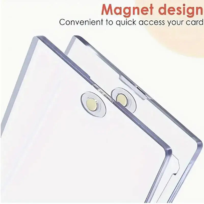 1-10Pcs Clear Card Holder Magnetic Holder Trading Cards Protectors Hard Plastic Sleeves Display Baseball Sports Standard Card