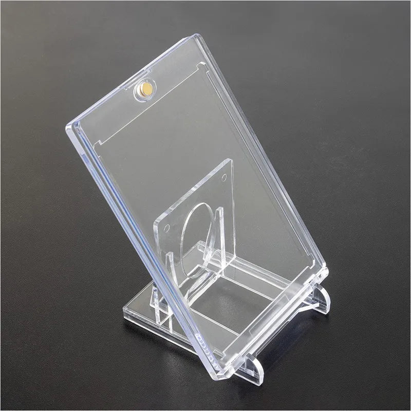 1-10Pcs Clear Card Holder Magnetic Holder Trading Cards Protectors Hard Plastic Sleeves Display Baseball Sports Standard Card