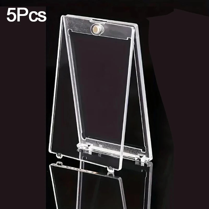 1-10Pcs Clear Card Holder Magnetic Holder Trading Cards Protectors Hard Plastic Sleeves Display Baseball Sports Standard Card