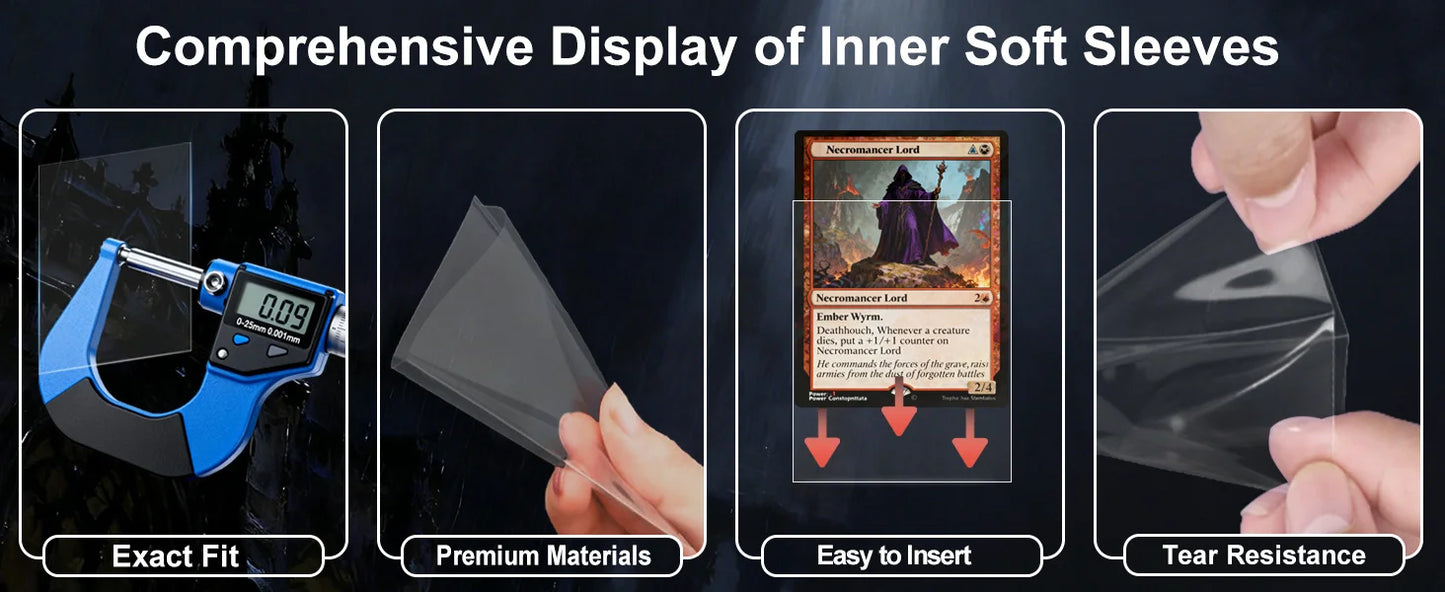 25pcs Top Loaders 200pcs Trading Card Sleeves 35pt 3”X 4“ Rigid Sport Card Protector Hard Sleeves Toploader for MTG Yugioh Card