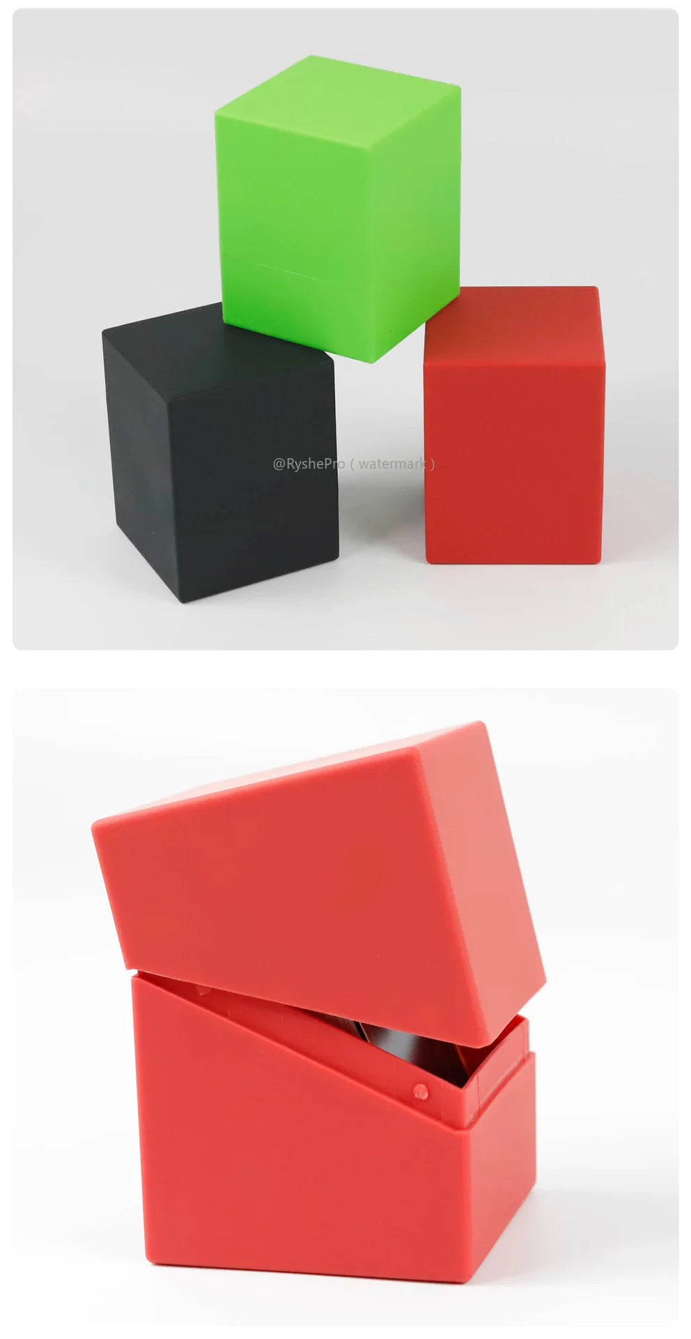 集换式卡牌套牌盒 – 可容纳 100 多张卡牌，防水防尘，带 1 个隔板，适用于游戏王、万智牌和棒球卡。