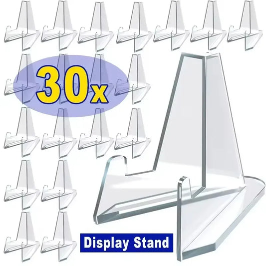 Triangular Card Display Stand Mini Acrylic Idol Photo Picture Holder Stands for Coin Sports Trading Cards Display Racks