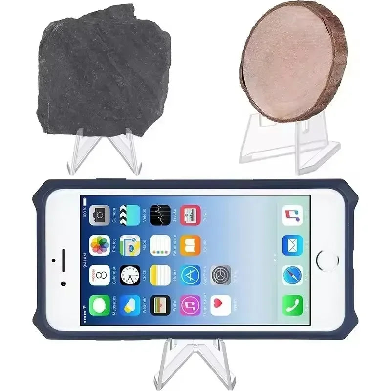 Triangular Card Display Stand Mini Acrylic Idol Photo Picture Holder Stands for Coin Sports Trading Cards Display Racks