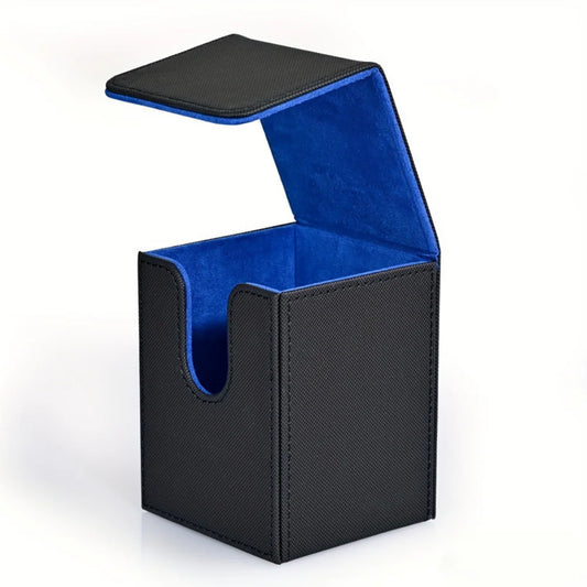 PU Leather Card Deck Box Holds 100+ Sleeved Cards for TCG Trading Cards Storage Case