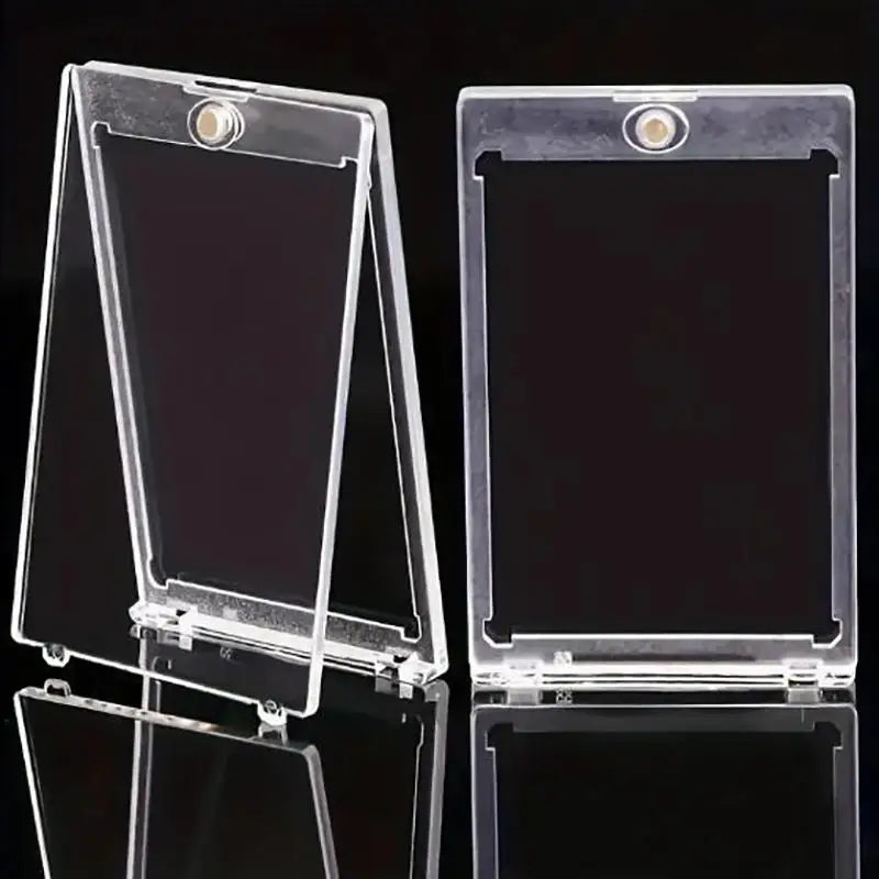 1-10Pcs Clear Card Holder Magnetic Holder Trading Cards Protectors Hard Plastic Sleeves Display Baseball Sports Standard Card