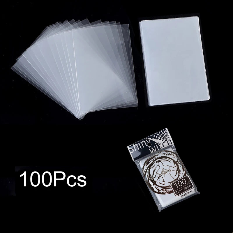 100-500Pcs Card Sleeves Transparent Cover Clear Protector Cards Holder For Board Playing Game ID Trading Folder Photo Pouch
