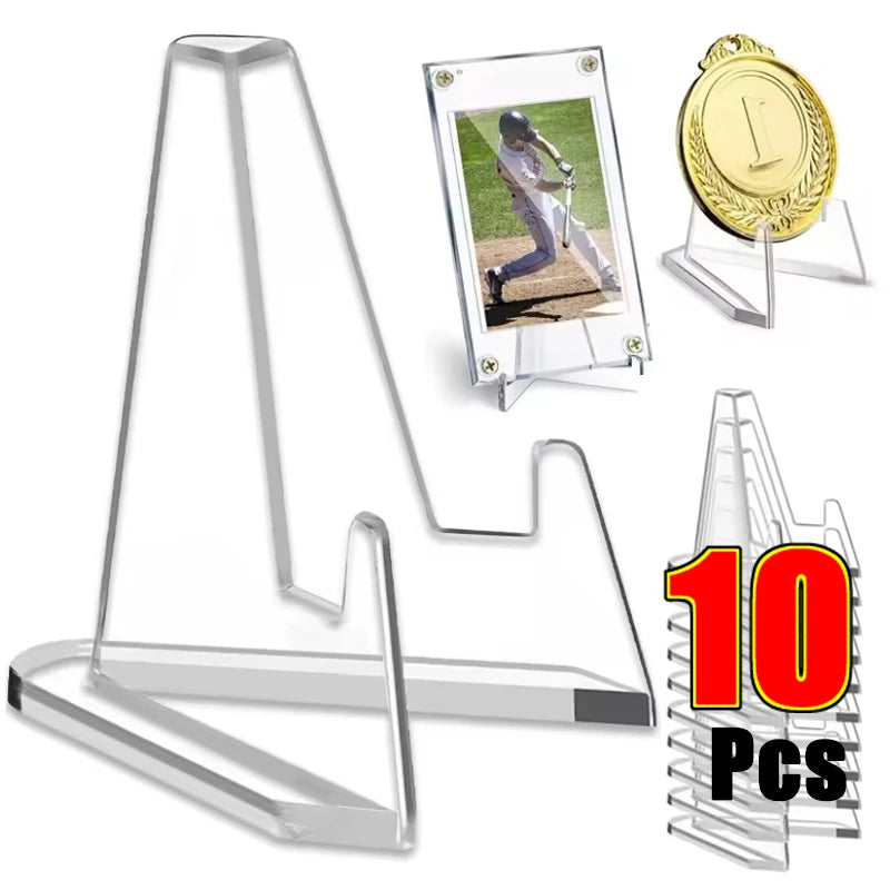 1-10Pcs Clear Card Holder Magnetic Holder Trading Cards Protectors Hard Plastic Sleeves Display Baseball Sports Standard Card