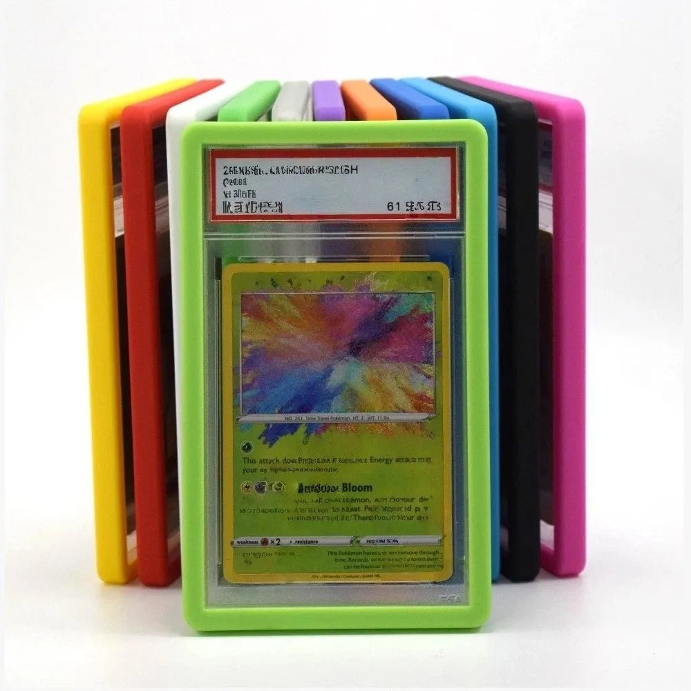 PSA Trading Card Soft Silicone Frame Shock Absorption Tight Fit 35PT Protective Case Matte Silicone Rating Cards Holder