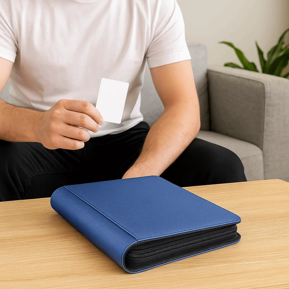 PU Toploader Binder 112 Toploaders 4 Pocket Cards Colletction Album Waterproof Dustproof Game Card Album For Trading Cards
