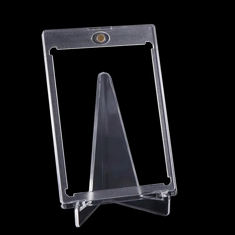 1-10Pcs Clear Card Holder Magnetic Holder Trading Cards Protectors Hard Plastic Sleeves Display Baseball Sports Standard Card
