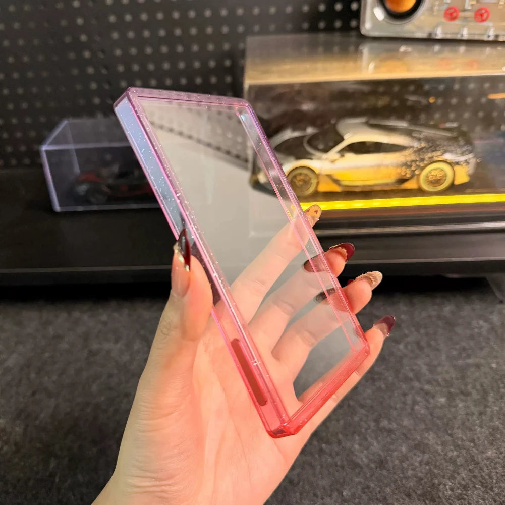 Anime Collectible Card Clear Rigid Card Holder Case High Transparency Hard Plastic Protective Card Box for Trading Cards
