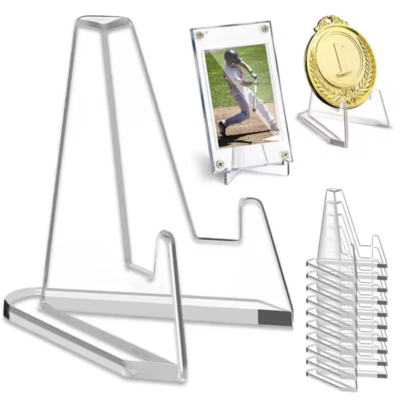 1-10Pcs Clear Card Holder Magnetic Holder Trading Cards Protectors Hard Plastic Sleeves Display Baseball Sports Standard Card
