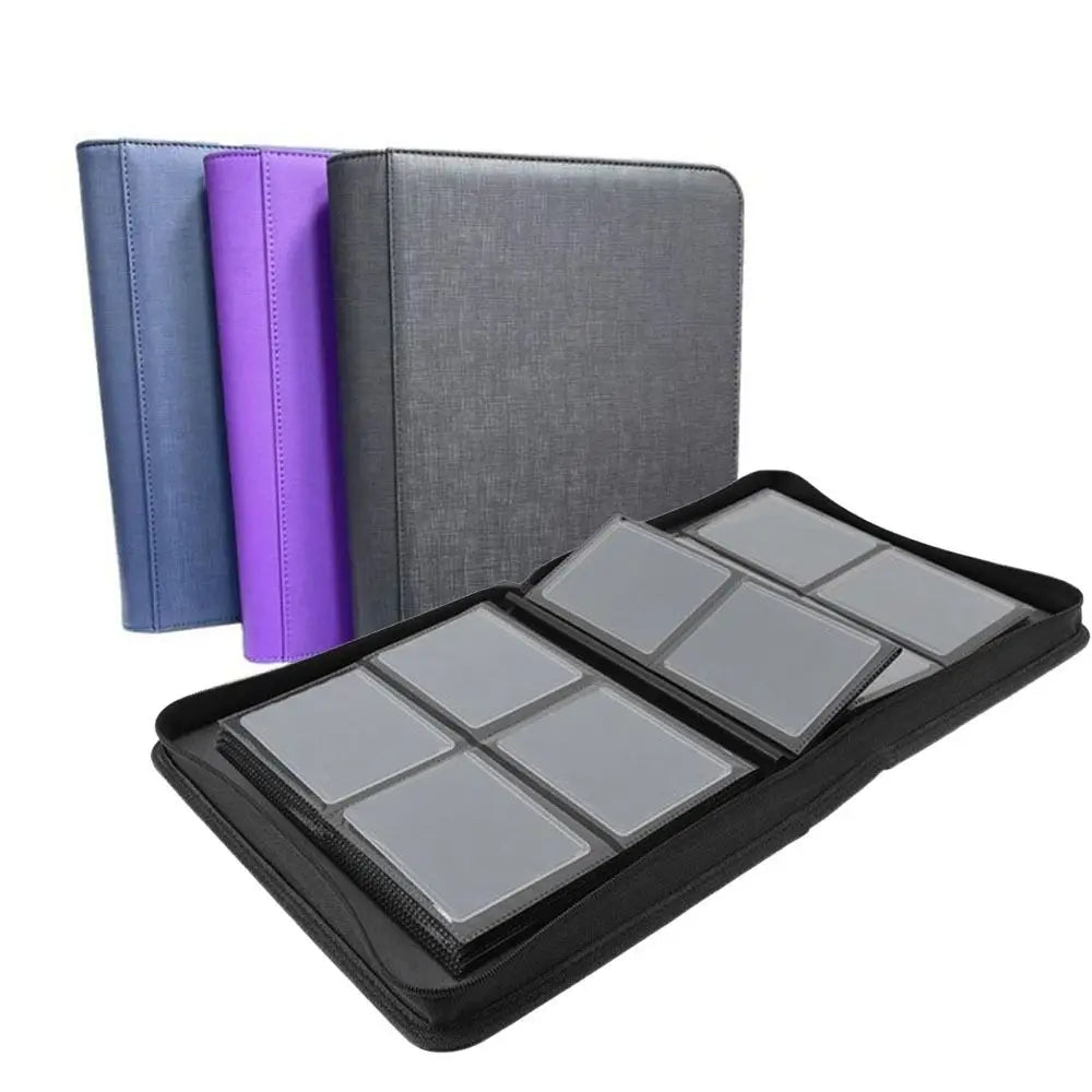 PU Toploader Binder 112 Toploaders 4 Pocket Cards Colletction Album Waterproof Dustproof Game Card Album For Trading Cards