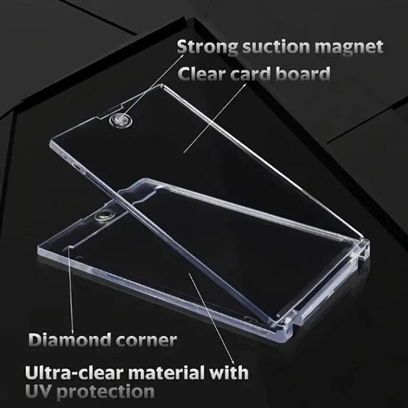 Magnetic Holder Trading Cards 35PT Protectors Hard Plastic Sleeves Display Case Baseball Sports Standard Card
