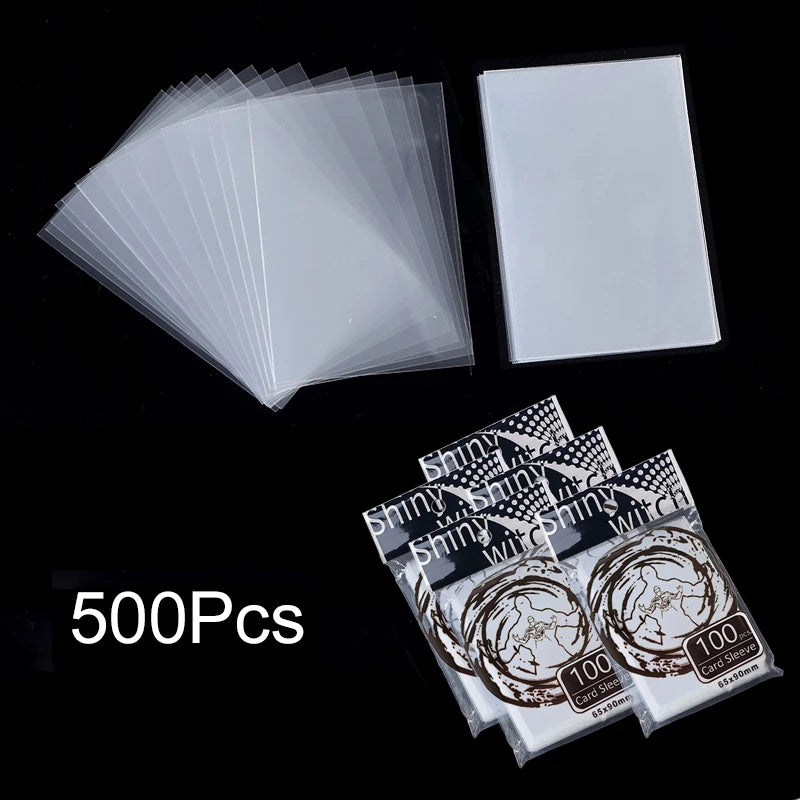 100-500Pcs Card Sleeves Transparent Cover Clear Protector Cards Holder For Board Playing Game ID Trading Folder Photo Pouch