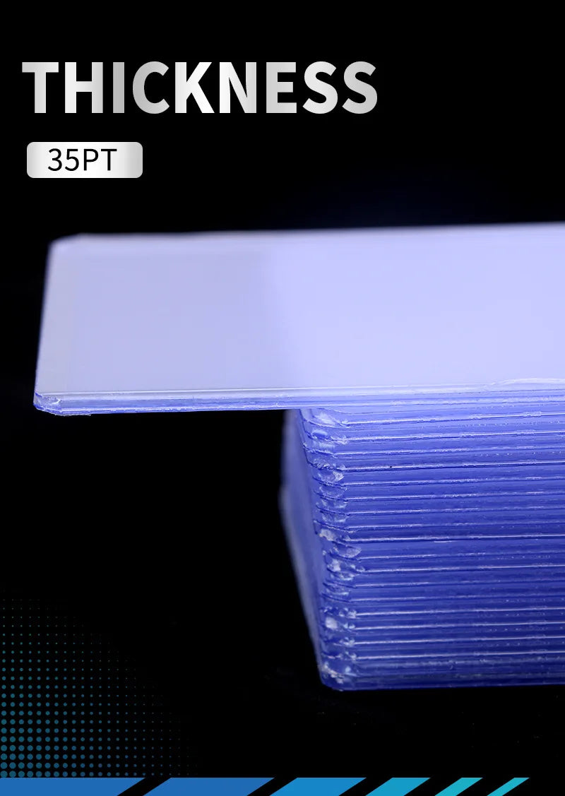 25pcs Top Loaders 200pcs Trading Card Sleeves 35pt 3”X 4“ Rigid Sport Card Protector Hard Sleeves Toploader for MTG Yugioh Card