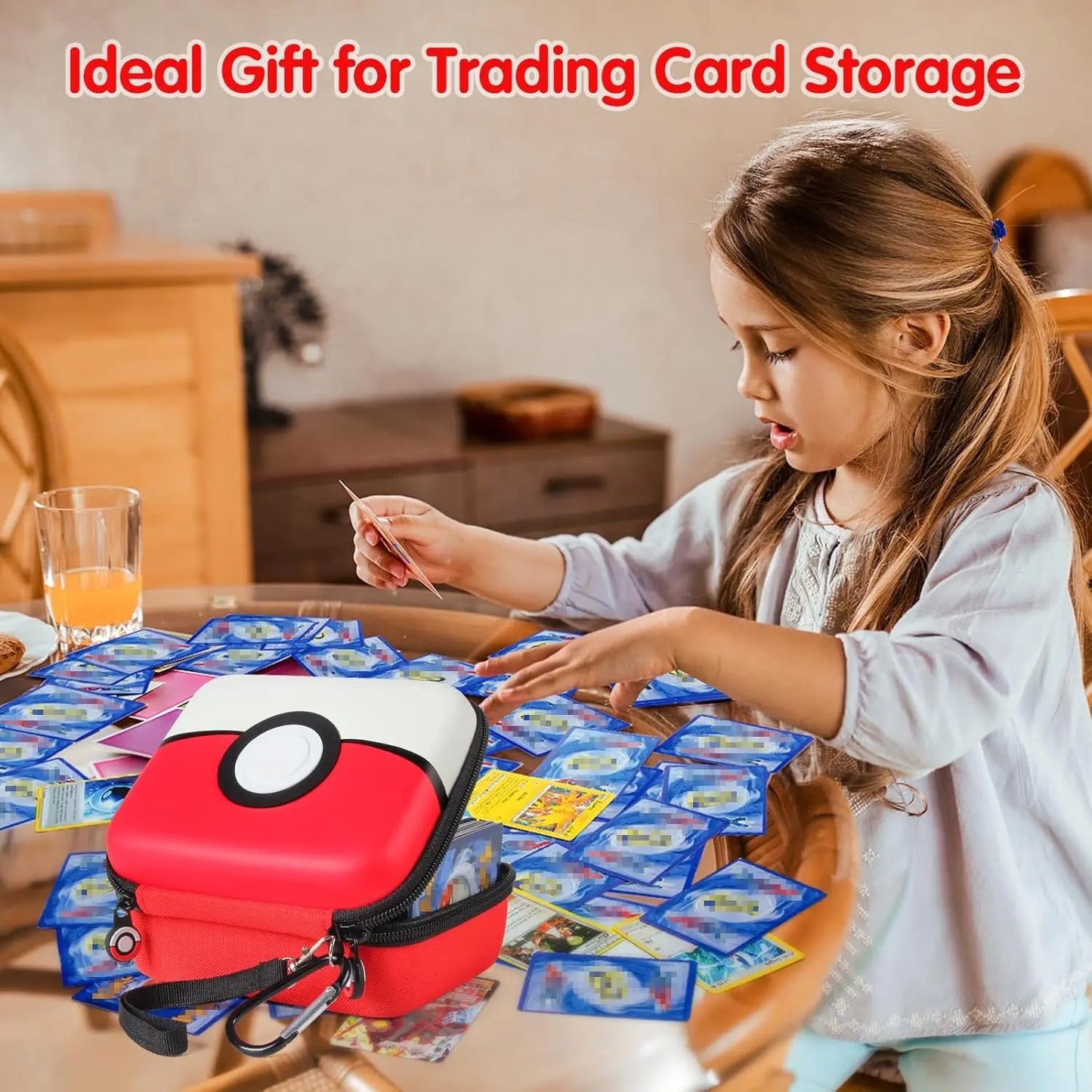 Hard-Shell Storage Box Carrying Case For Magic PTCG MTG Trading Cards, Gifts For Boys Girls Holds 400+ Card